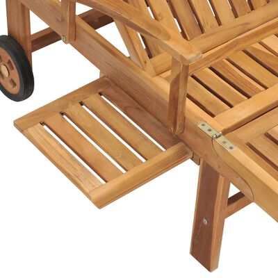 vidaXL Sun Lounger Solid Teak Wood,  vidaXL Sun Lounger Solid Teak Wood