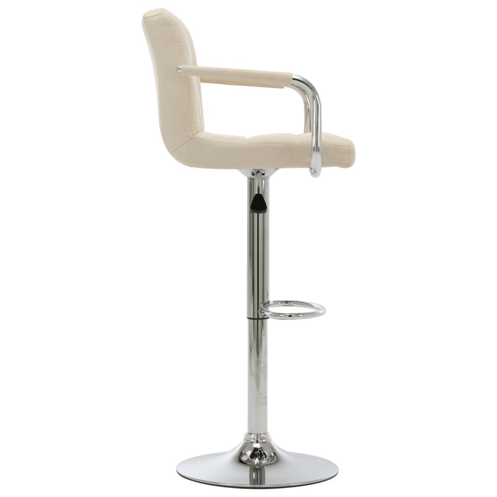 vidaXL Bar Stool Cream Fabric