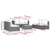vidaXL 7 Piece Garden Lounge Set with Cushions Poly Rattan Black