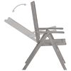 vidaXL Garden Reclining Chairs 2 pcs Grey Solid Acacia Wood