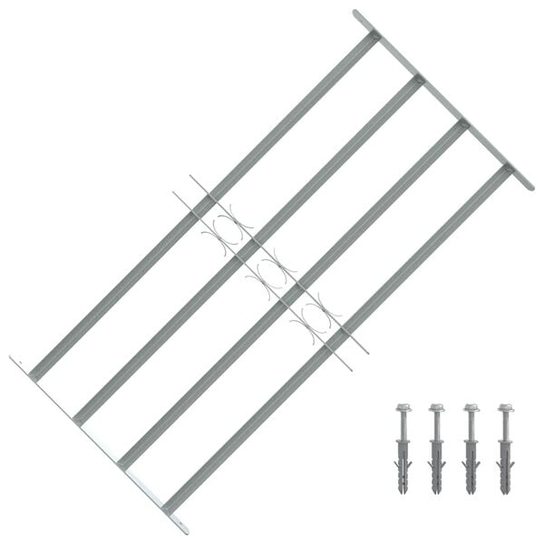 Adjustable Security Grille for Windows with 4 Crossbars 700-1050 mm