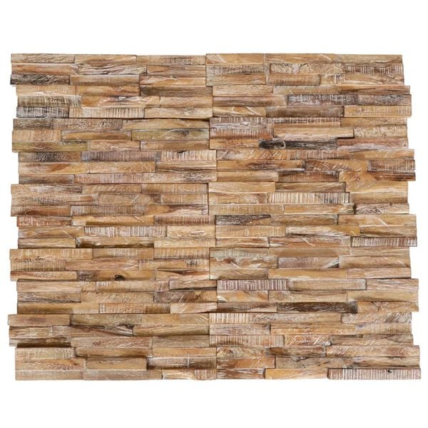 vidaXL 3D Wall Cladding Panels 10 pcs 1.01 m² Solid Teak Wood
