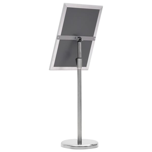 vidaXL A3 Pedestal Poster Stand Silver Aluminium Alloy
