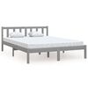 vidaXL Bed Frame without Mattress Grey Solid Wood 160x200 cm