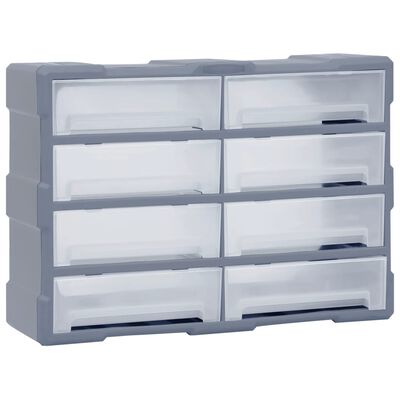 vidaXL Multi-drawer Organiser with 8 Big Drawers 52x16x37 cm, grey vidaXL Multi-drawer Organiser with 8 Big Drawers 52x16x37 cm