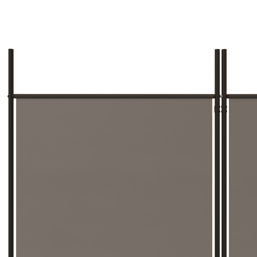 vidaXL 4-Panel Room Divider Anthracite 698x180 cm Fabric