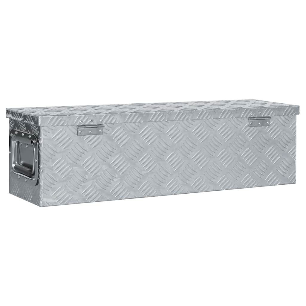 vidaXL Aluminium Box 80.5x22x22 cm Silver