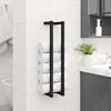vidaXL Towel Rack Black 12.5x12.5x60 cm Iron