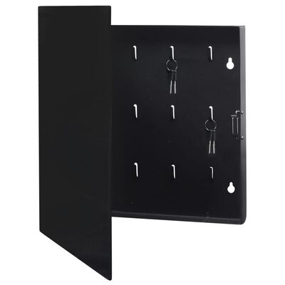 vidaXL Key Box with Magnetic Board Black 35x35x4 cm