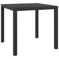 vidaXL Garden Table Black 80x80x74 cm Aluminium and WPC,  vidaXL Garden Table Black 80x80x74 cm Aluminium and WPC