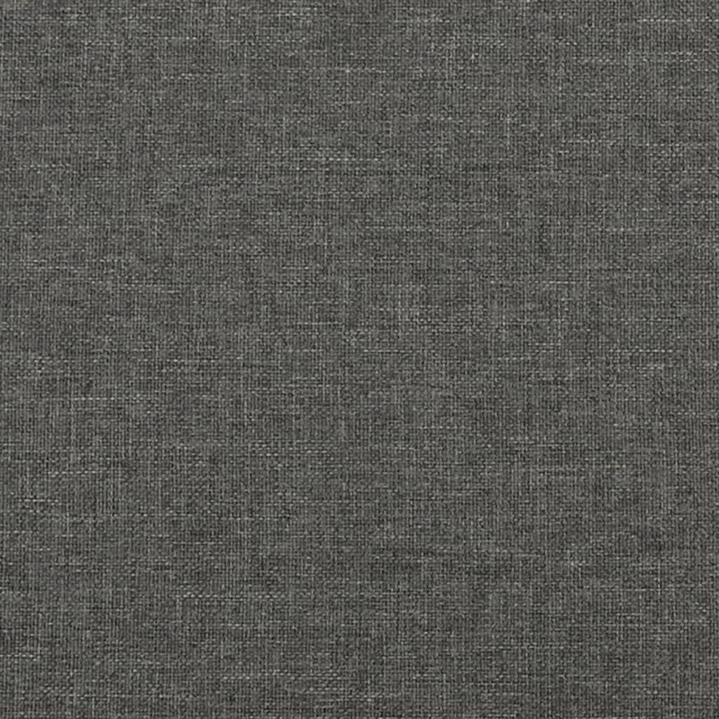vidaXL Bed Frame without Mattress Dark Grey 183x203 cm King Fabric