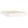 vidaXL Bed Frame without Mattress White Solid Wood 180x200 cm Super King