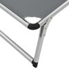 vidaXL Folding Sun Lounger with Roof Aluminium and Textilene Grey