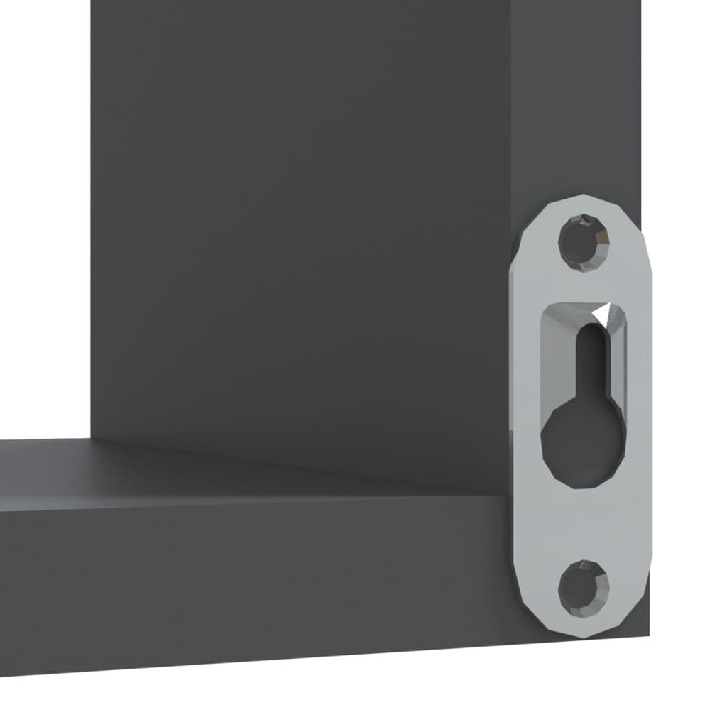 vidaXL Wall Corner Shelf Grey 40x40x50 cm Engineered Wood