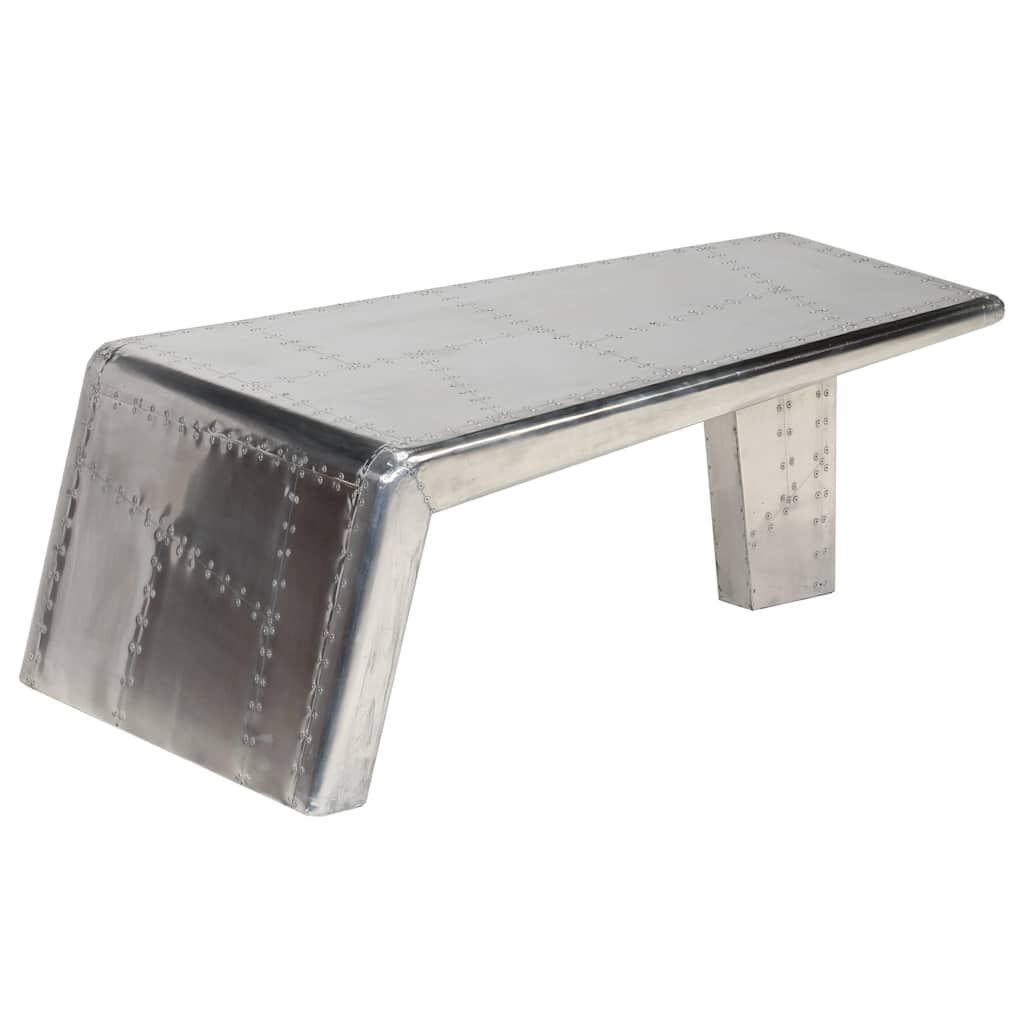 vidaXL Aviator Coffee Table Aluminium Vintage Aircraft Airman Style