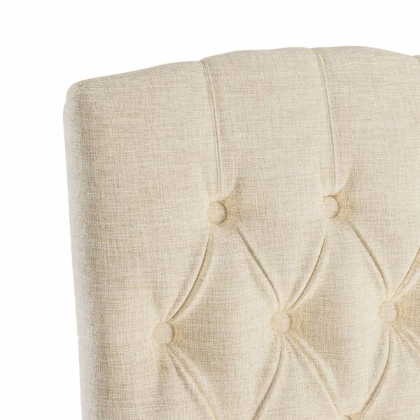 vidaXL Dining Chairs 6 pcs Beige Linen-Look Fabric