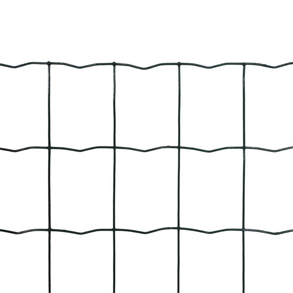 vidaXL Euro Fence Steel 25x1.0 m Green