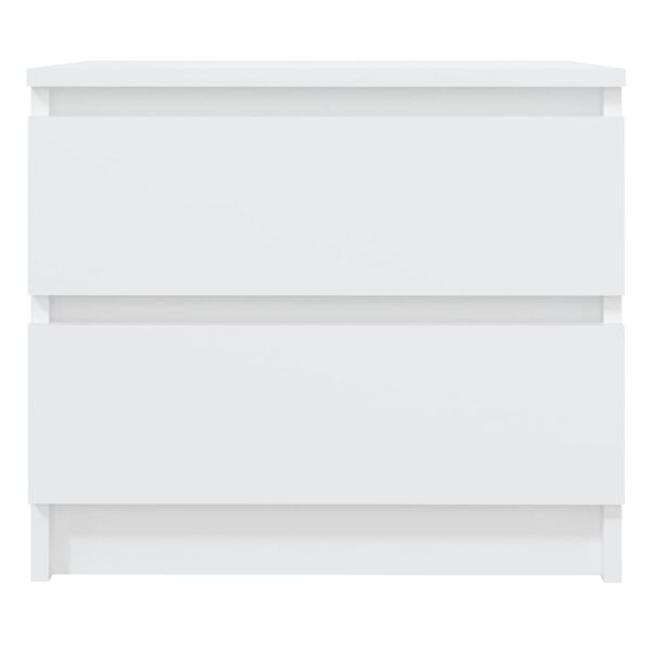 vidaXL Bed Cabinets 2 pcs White 50x39x43.5 cm Engineered Wood
