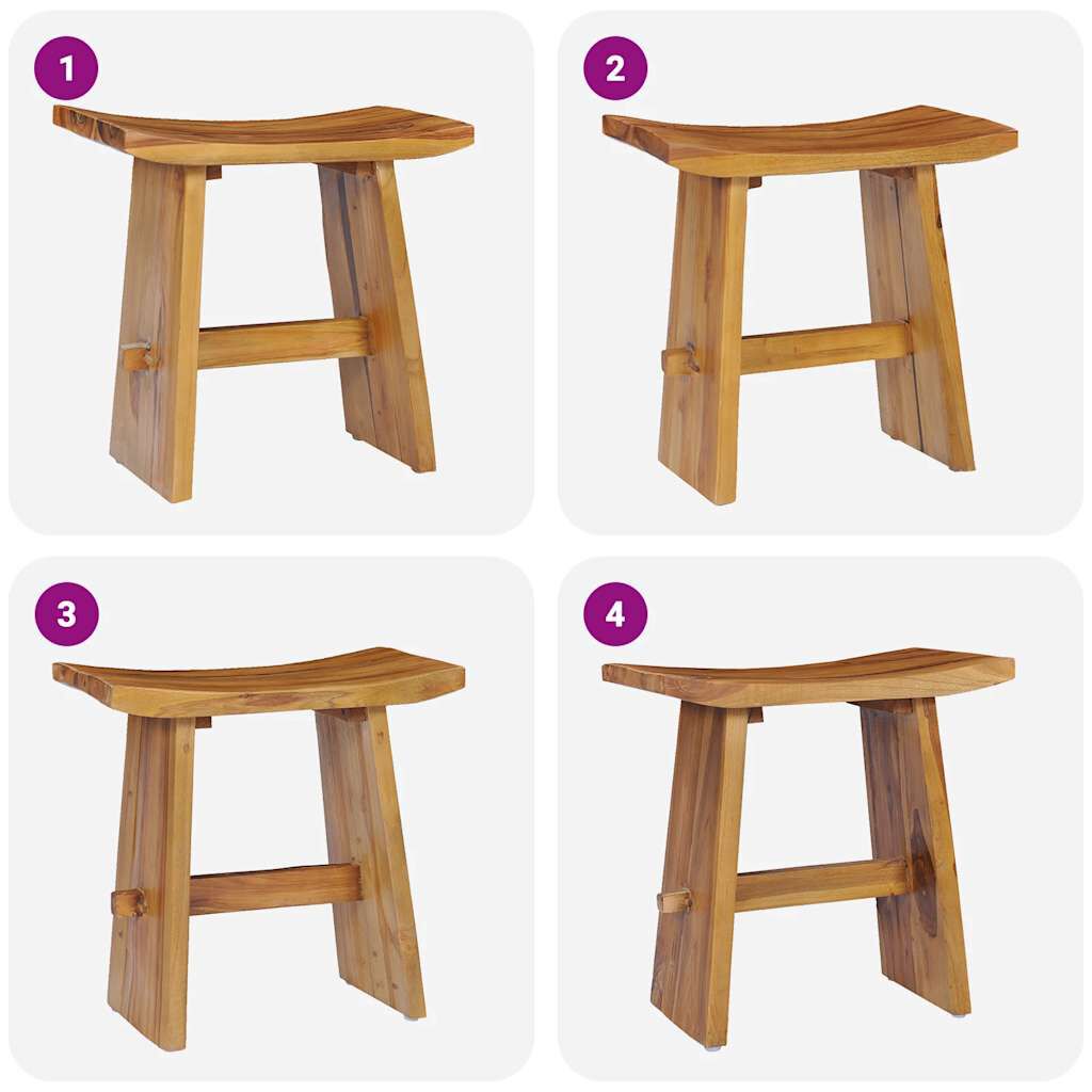 vidaXL Stool Solid Teak Wood