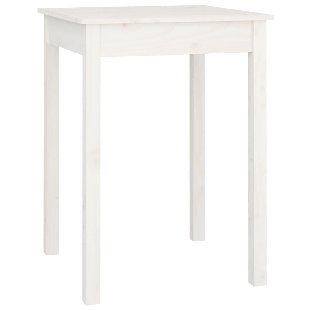 vidaXL Dining Table White 55x55x75 cm Solid Wood Pine