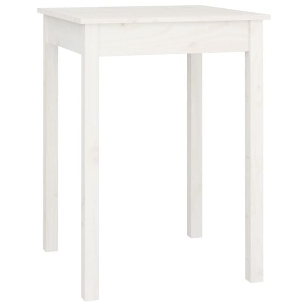 vidaXL Dining Table White 55x55x75 cm Solid Wood Pine