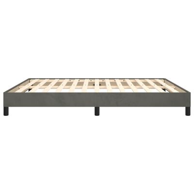 vidaXL Bed Frame without Mattress Dark Grey 183x203 cm King Velvet