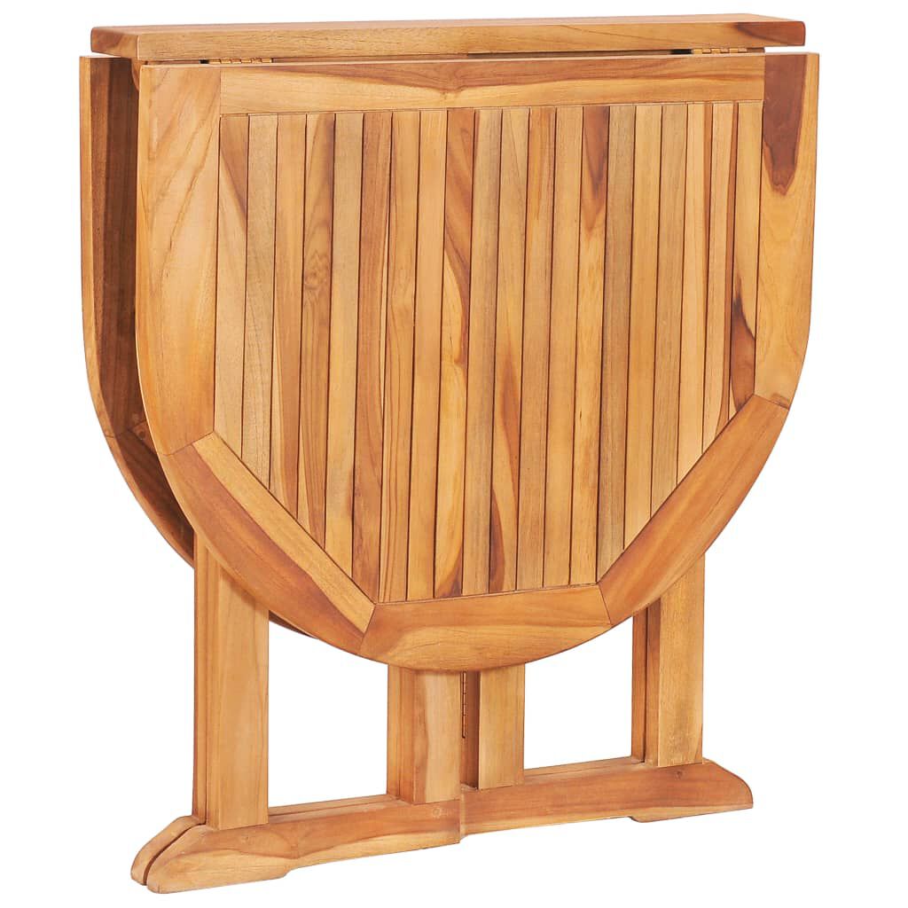 vidaXL 5 Piece Folding Outdoor Dining Set Solid Teak Wood