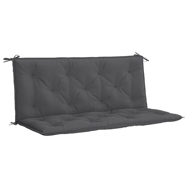vidaXL Garden Bench Cushion Anthracite 120x(50+50)x7cm Oxford Fabric