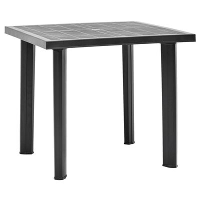 vidaXL Garden Table Anthracite 80x75x72 cm Plastic, anthracite vidaXL Garden Table Anthracite 80x75x72 cm Plastic