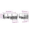 vidaXL 6 Piece Garden Lounge Set with Cushions Anthracite Poly Rattan