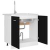 vidaXL Sink Bottom Cabinet Lyon Black 80x46x81.5 cm Engineered Wood