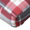 vidaXL Pallet Cushions 2 pcs Red Check Pattern Fabric