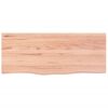 vidaXL Bathroom Countertop Light Brown 100x40x(2-6)cm Treated Solid Wood