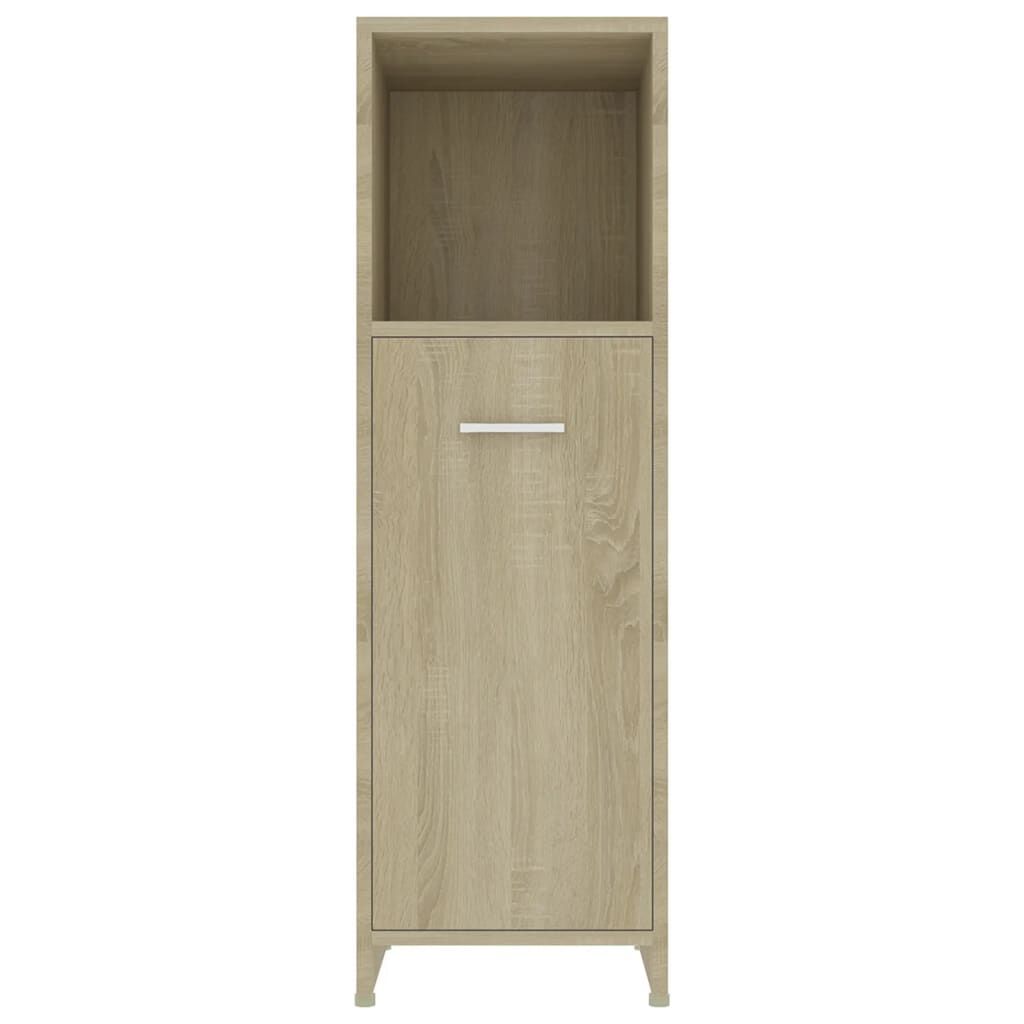 vidaXL Bathroom Cabinet Sonoma Oak 30x30x95 cm Engineered Wood