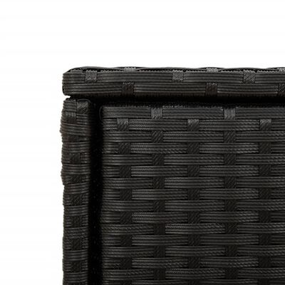 vidaXL Garden Storage Cabinet Black 105x55x113 cm Poly Rattan