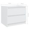 vidaXL Bed Cabinets 2 pcs White 50x39x43.5 cm Engineered Wood