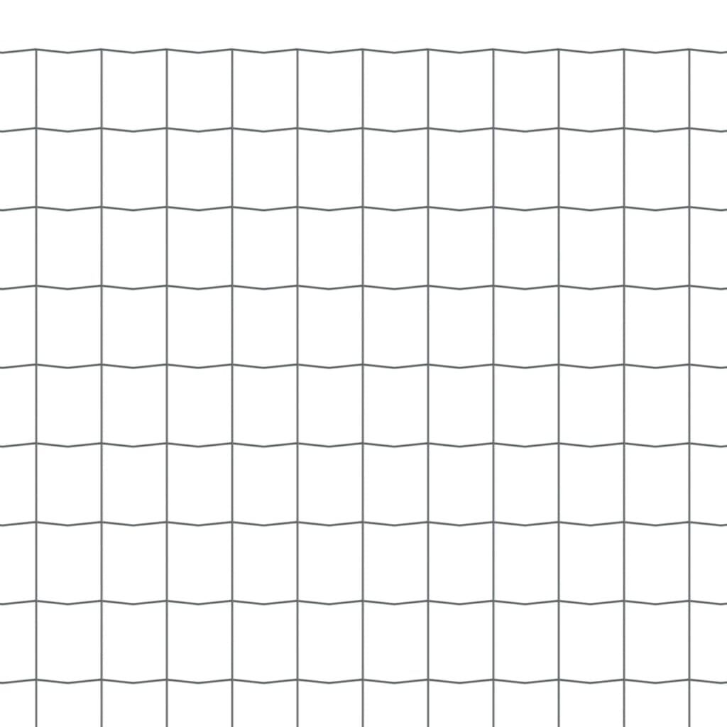 vidaXL Euro Fence Steel 25x0.8 m Grey