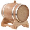 vidaXL Wine Barrel with Tap Solid Oak Wood 6 L