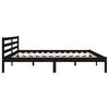 vidaXL Bed Frame without Mattress Solid Wood Pine 200x200cm Black