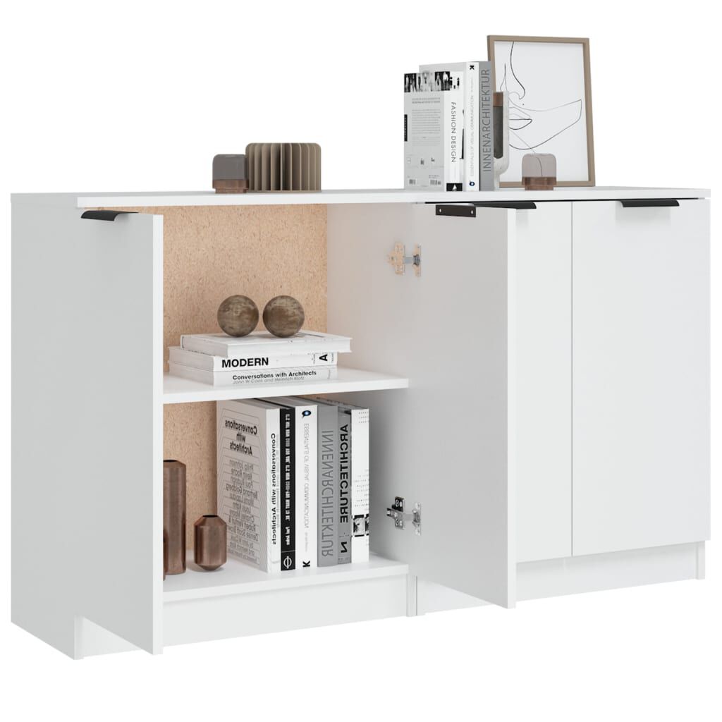 vidaXL Sideboards 2 pcs White 60x30x70 cm Engineered Wood