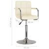 vidaXL Bar Stool Cream Fabric