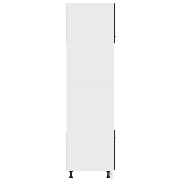 vidaXL Microwave Cabinet Lyon Black 60x57x207 cm Engineered Wood
