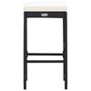 vidaXL 7 Piece Garden Bar Set with Cushions Poly Rattan Black