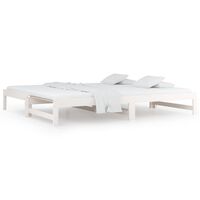 vidaXL Pull-out Day Bed without Mattress White 2x(90x200) cm