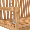 vidaXL Swing Bench Solid Teak Wood 114x60x64 cm