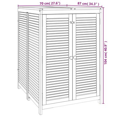 vidaXL Garden Storage Box 70x87x104 cm Solid Wood Acacia,  vidaXL Garden Storage Box 70x87x104 cm Solid Wood Acacia