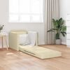 vidaXL Floor Sofa Bed 2-in-1 Cream 112x174x55 cm Fabric