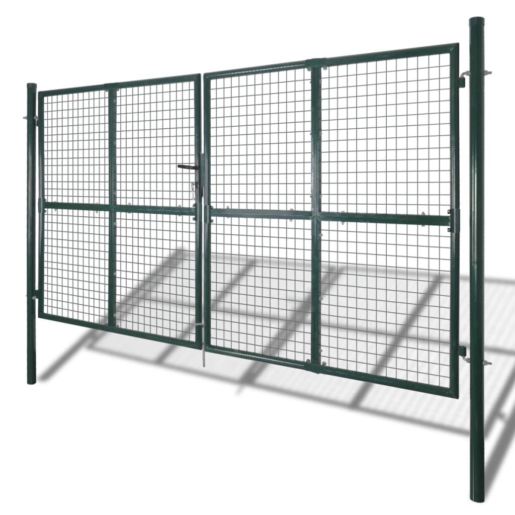vidaXL Garden Mesh Gate Fence Door Wall Grille 300x175 cm