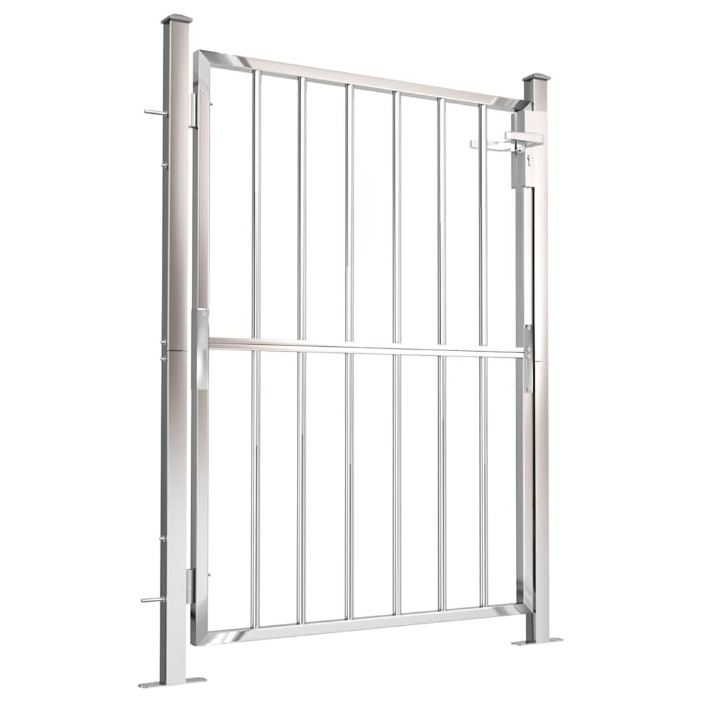vidaXL Garden Gate 100x125 cm Stainless Steel