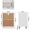 vidaXL Bottom Cabinet Lyon White 60x46x81.5 cm Engineered Wood